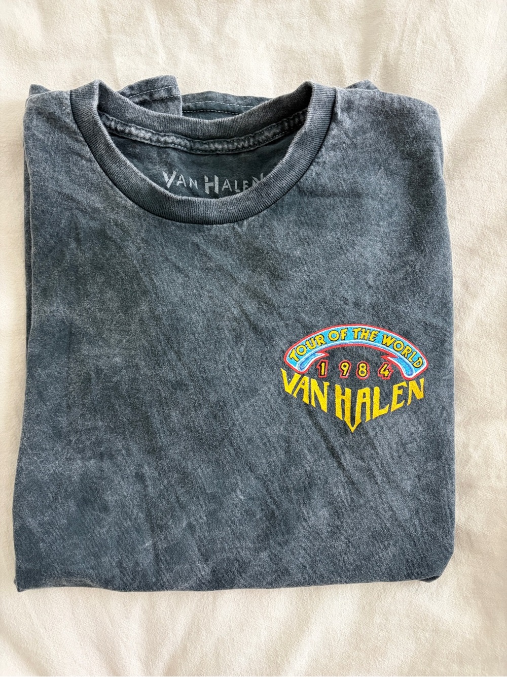 Van Halen 1984 Tour Graphic Tee - Charcoal with Yellow Logo